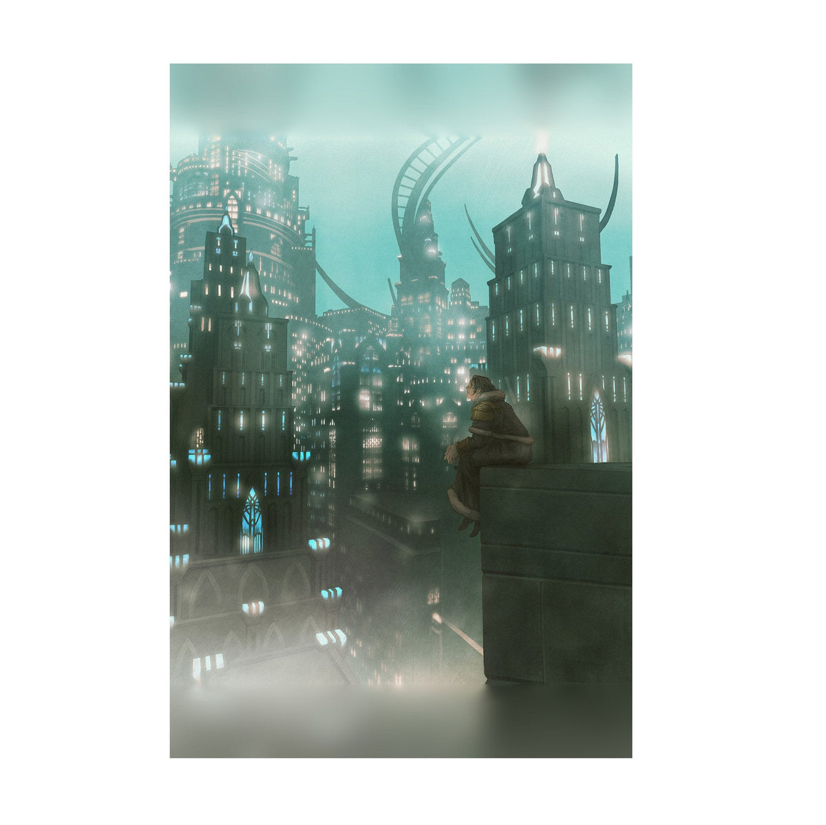 Final Fantasy XIV: Shadowbringers Poster ‚Äî Vinyl LP Art by Kuroimori | FFXIV Square Enix Wall Art