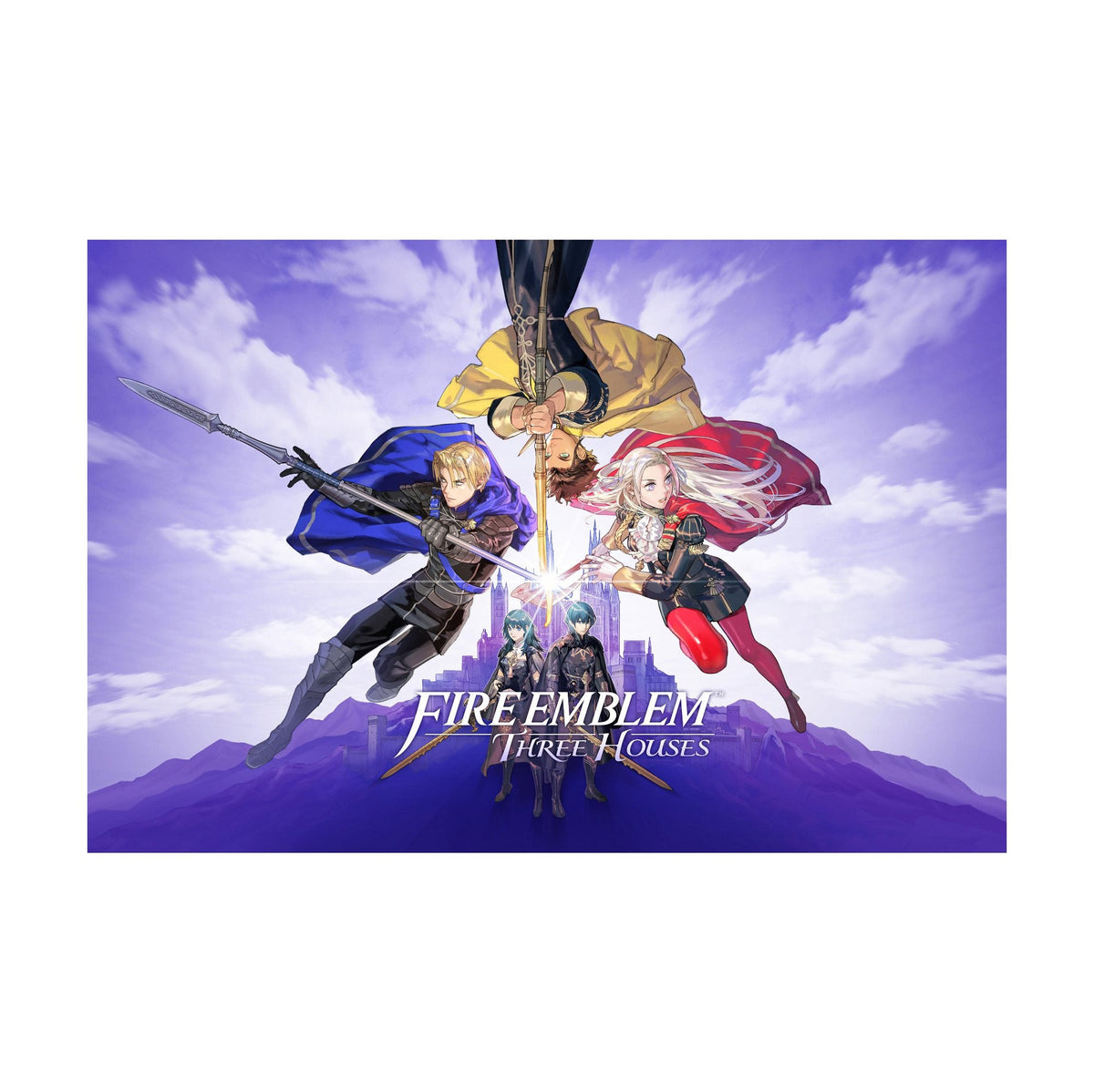 Fire Emblem: Three Houses Poster ‚Äî Key Art with Logo | Nintendo Strategy RPG Wall Art