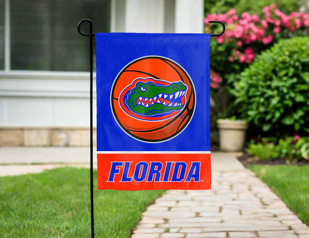 University of Florida Gators Basketball Double Sided Garden Flag