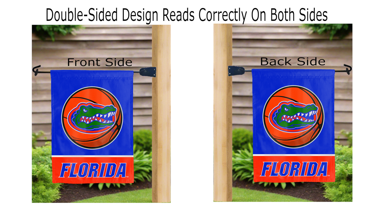 University of Florida Gators Basketball Double Sided Garden Flag