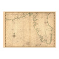 Florida Coast 1639 Chart Poster ‚Äî Costa de la Florida Sea Chart Print | Vintage Map Wall Art