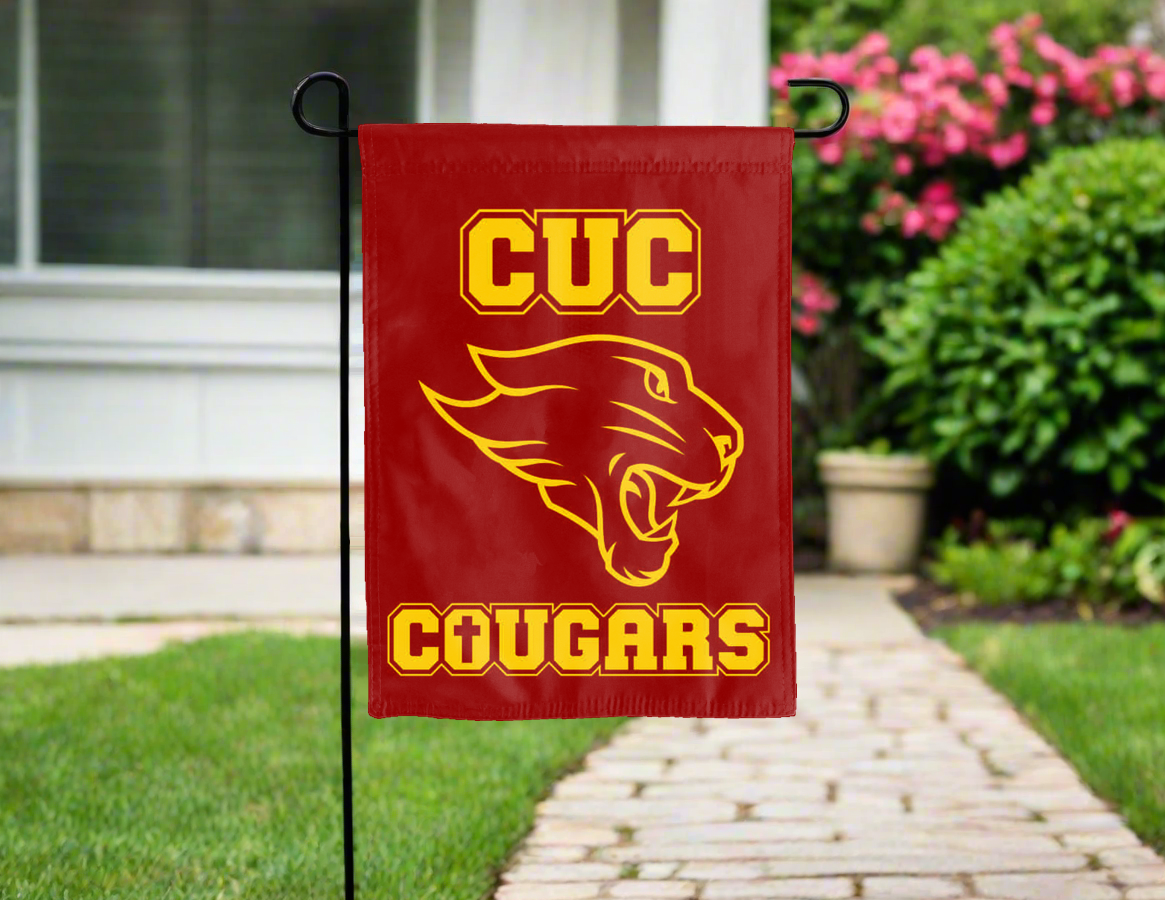 Concordia University Chicago - Cougars Red and Gold Garden Flag