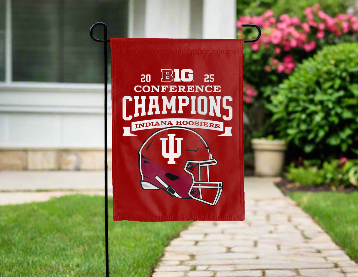 Indiana BIG Ten Conference Football Champions 2025 Garden Flag