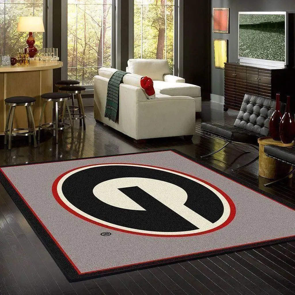 Modern Area Rug Bold Circular Design for Living ...