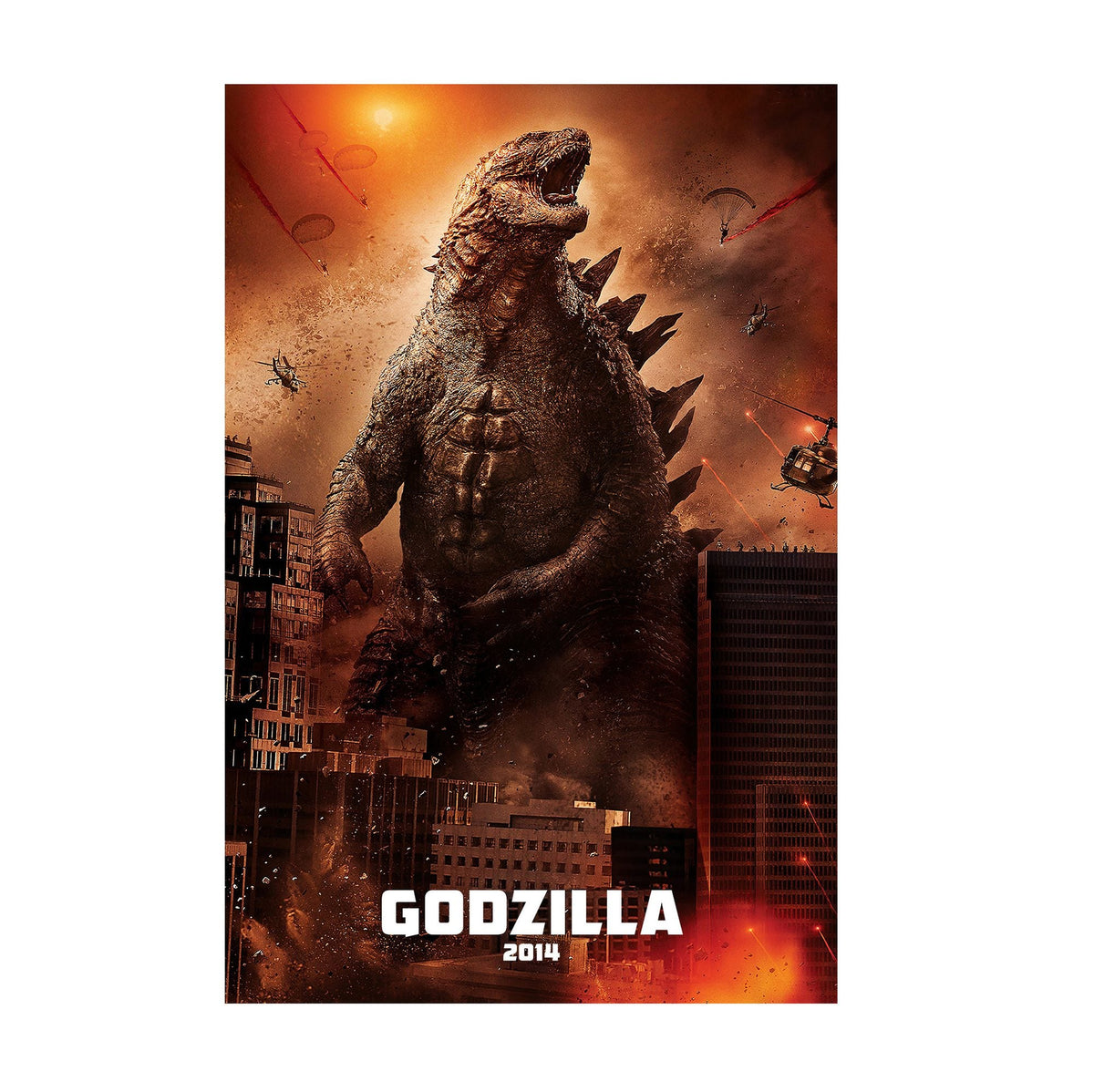 Godzilla (2014) Movie Poster ‚Äî Key Art Print | Kaiju Wall Art