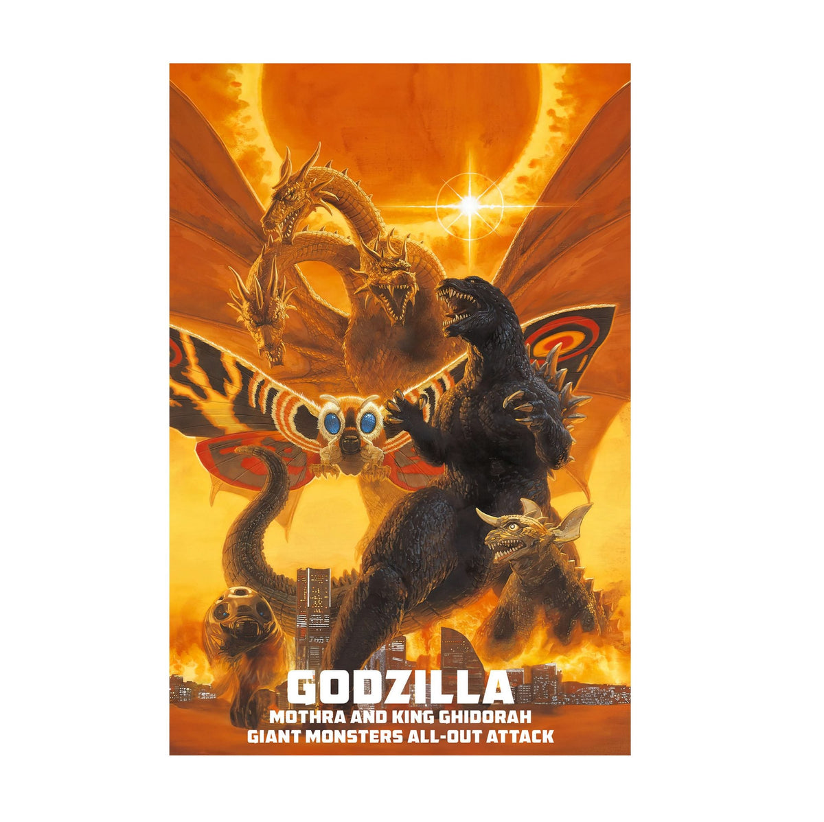 Godzilla, Mothra and King Ghidorah: Giant Monsters All-Out Attack (2001) Poster | Kaiju Wall Art