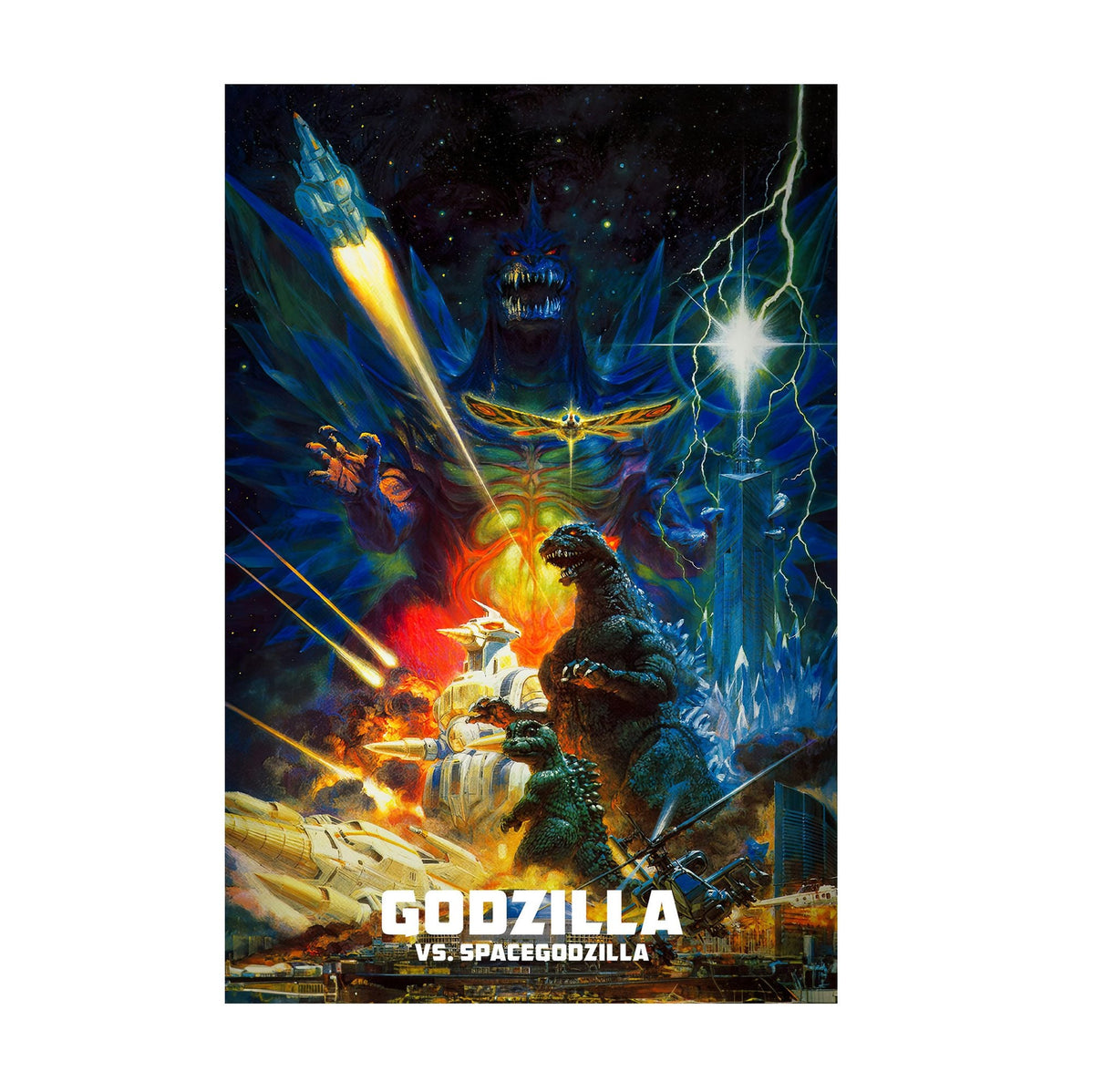 Godzilla vs. SpaceGodzilla (1994) Movie Poster ‚Äî Key Art Print | Kaiju Wall Art