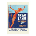 Great Lakes Exposition ‚Äî Cleveland 1937 ‚Äî Vintage 1937 Travel Poster | Exposition Wall Art