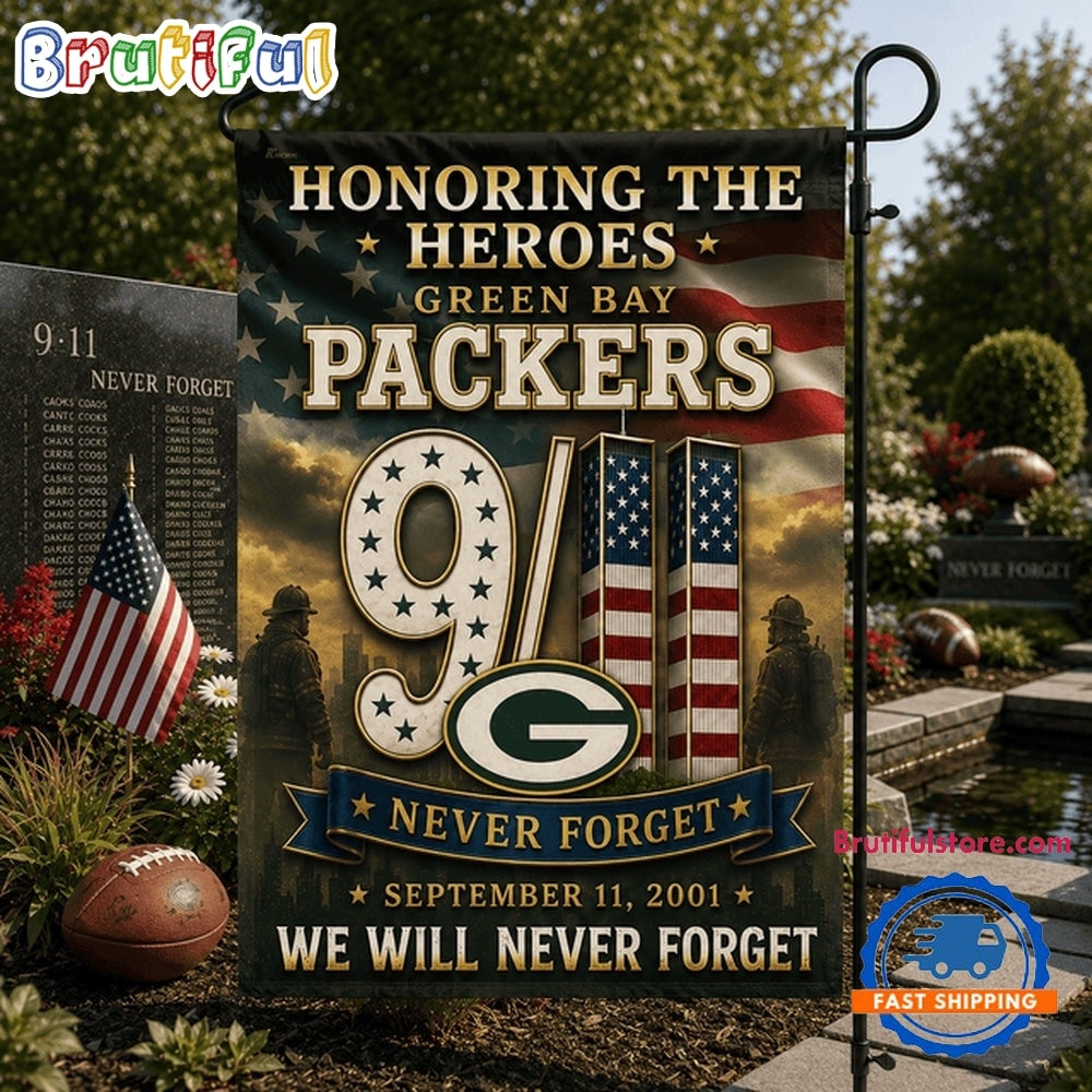 Green Bay Packers NFL We Will Never Forget 9 11 Flag