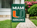 Green University of Miami Double Sided Garden Flag