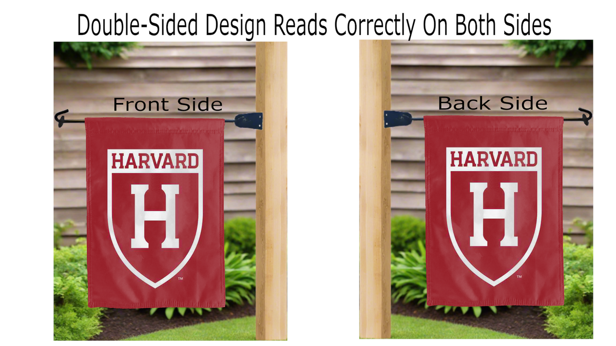 Harvard University Garden Flag with Harvard H Logo
