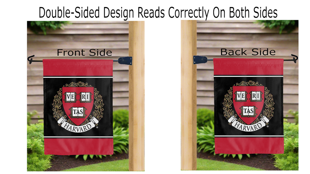 Harvard University Red and Black Garden Flag