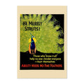 He Merely Struts! Ability Needs No Fine Feathers Poster ‚Äî 1920s Work Incentive Motivational Print | Vintage Office Wall Art