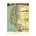 Historical Events that Made Los Angeles Map Poster ‚Äî 1920s Pictorial LA Map Print | Vintage Map Wall Art