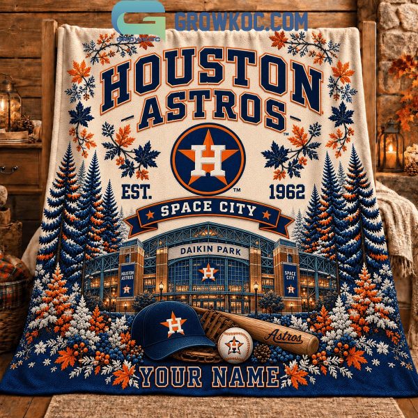 Houston Astros Space City New Christmas Gift Blanket Quilt