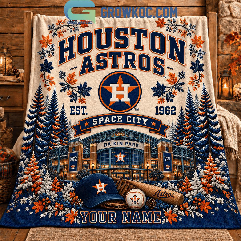 Houston Astros Space City New Christmas Gift Blanket Quilt