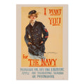I Want You for the Navy ‚Äî Howard Chandler Christy ‚Äî World War I Poster 1917 | Vintage WWI Wall Art