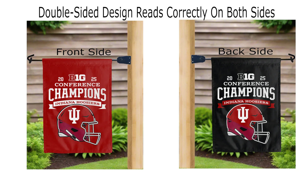 Indiana BIG Ten Conference Football Champions 2025 Garden Flag