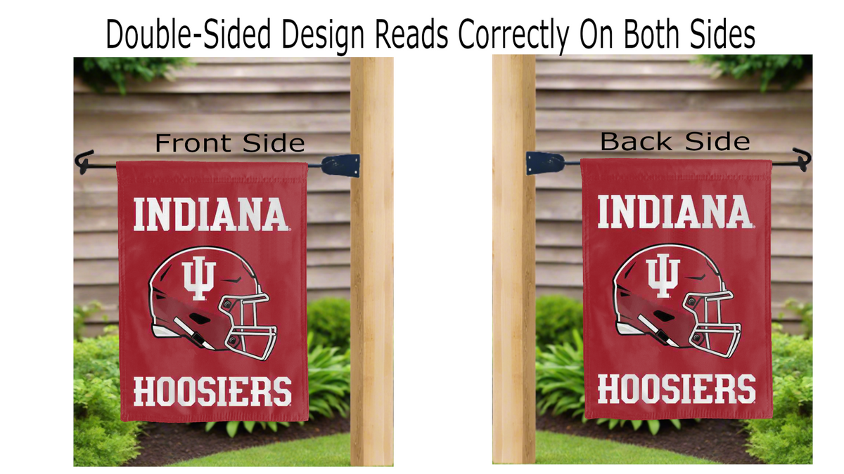 Indiana Hoosiers Football Double Sided Garden Flag