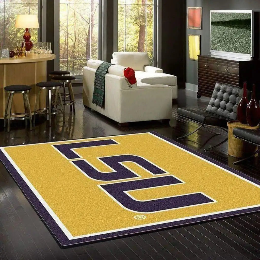 LSU Logo Rug for Living Room and Bedroom Decor P...