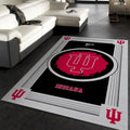 Indiana University Area Rug Perfect for Living Room Decor Black and Red