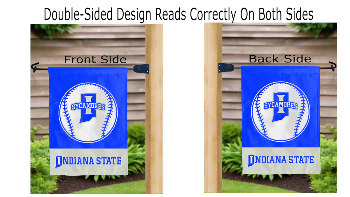 Indiana State Baseball Double Sided Garden Flag