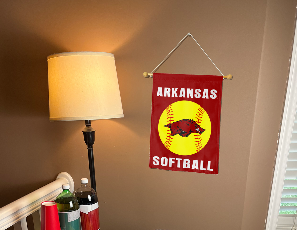 University of Arkansas - Softball Double Sided Garden Flag