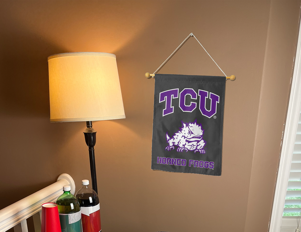 TCU Horned Frogs Black Double Sided Garden Flag