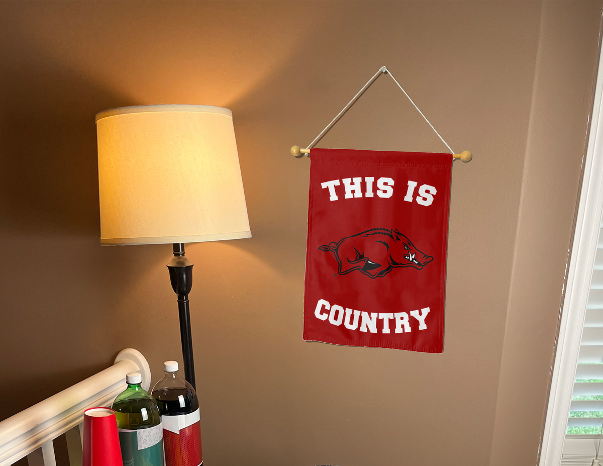 Arkansas Razorbacks Country Double Sided Garden Flag
