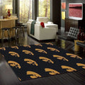 Rug for Modern Living Room Stylish Decor Black a...