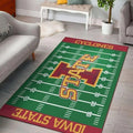 Iowa State Cyclones Rug - Football Field Area for Fans Green and Red