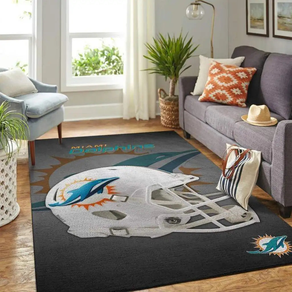 Miami Dolphins Rug Ð Helmet for Living Roo...