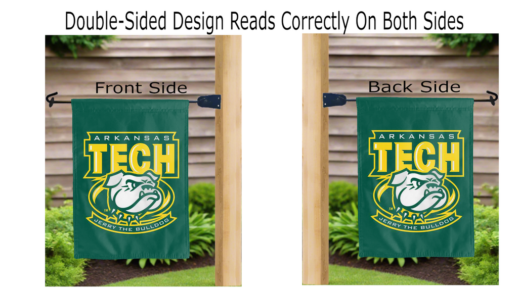 Arkansas Tech University - Jerry The Bulldog Garden Flag