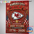 Kansas City Chiefs NFL 250 Years of Freedom 1776-2026 Flag