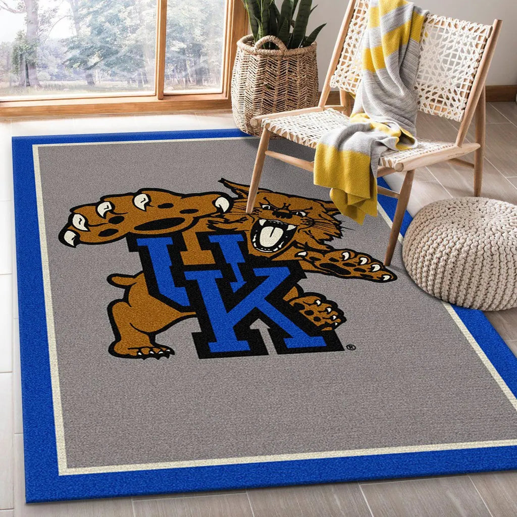 Kentucky Wildcats Rug - Area Perfect for Home Decor Blue and Gray