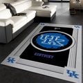 Kentucky Wildcats Rug - Area for Living Room Decor Black and Blue