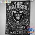 Las Vegas Raiders NFL 250 Years of Freedom 1776-2026 Flag