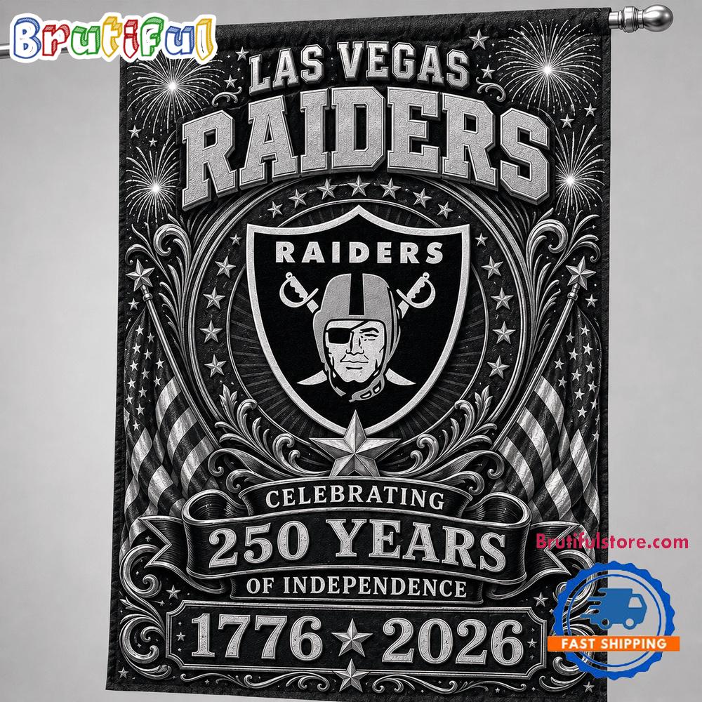 Las Vegas Raiders NFL 250 Years of Freedom 1776-2026 Flag