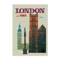 London ‚Äî Fly TWA ‚Äî Vintage 1960 Travel Poster | Airline Wall Art