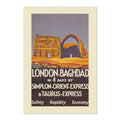 London to Baghdad in 8 Days ‚Äî Vintage 1931 Travel Poster | Railroad Wall Art