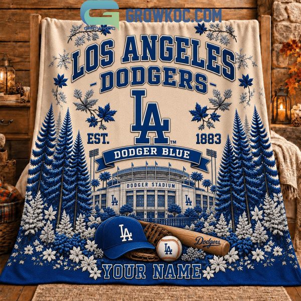 Los Angeles Dodgers Blue EST 1883 New Christmas Gift Blanket Quilt