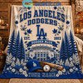 Los Angeles Dodgers Blue EST 1883 New Christmas Gift Blanket Quilt