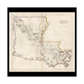 Louisiana 1814 Map Poster ‚Äî Old Historic State Map Print | Vintage Map Wall Art