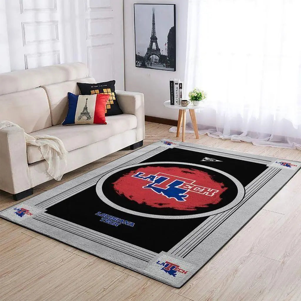 Louisiana Tech Team Logo Area Rug for Home Decor...