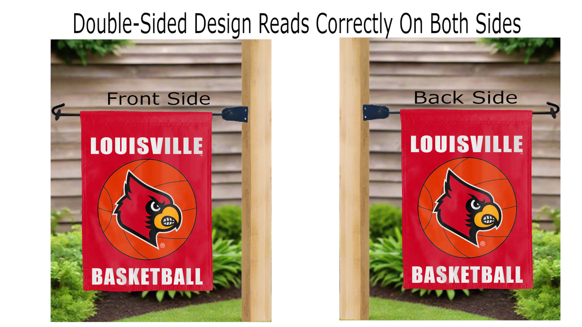 Louisville - Basketball Double Sided Garden Flag