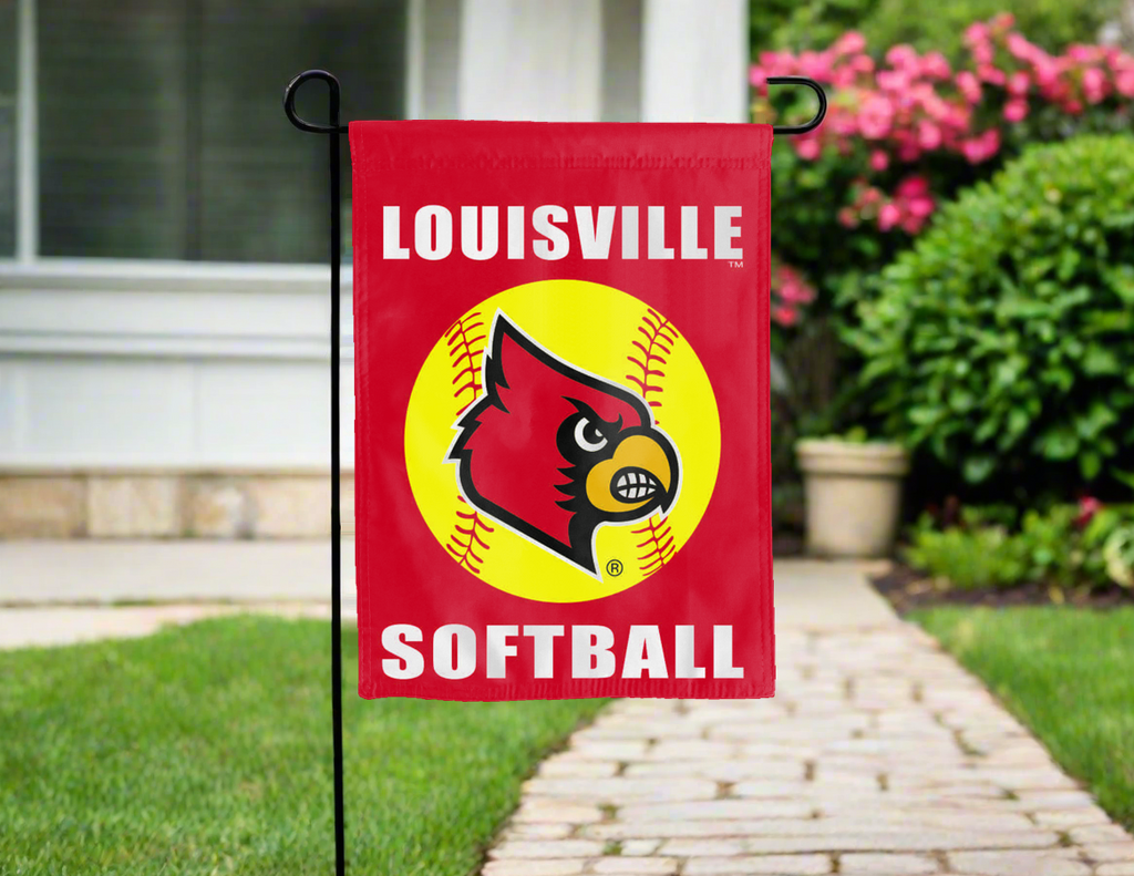 Louisville - Softball Double Sided Garden Flag