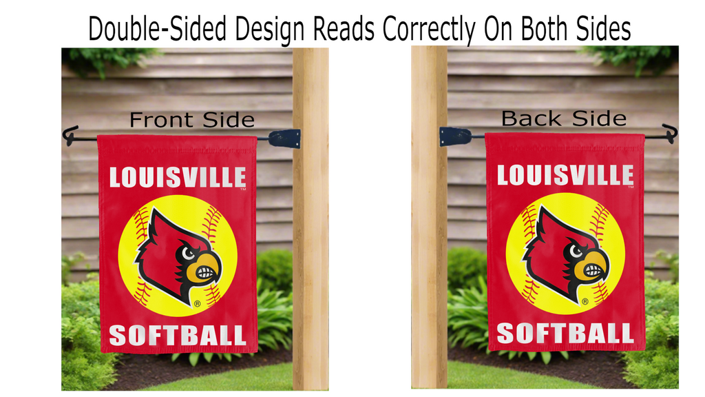Louisville - Softball Double Sided Garden Flag