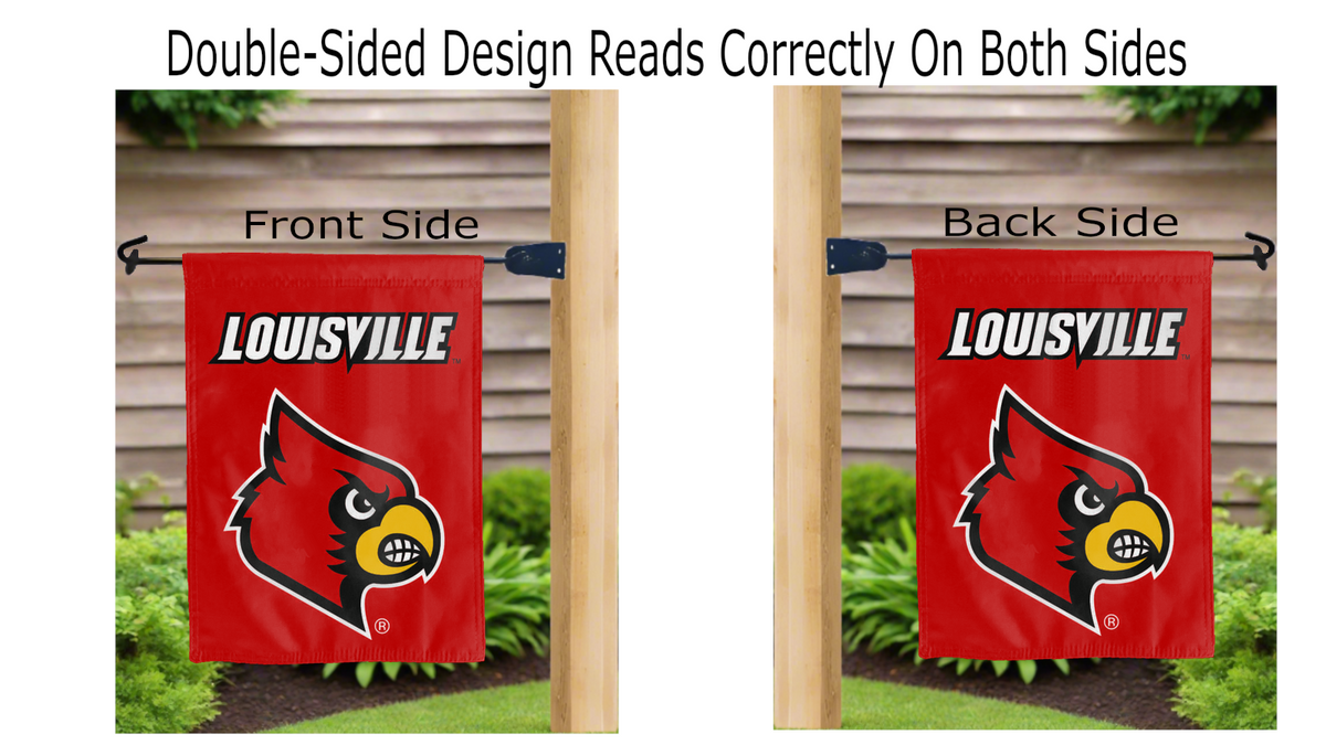 Louisville Cardinals Double Sided Garden Flag