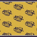 Tiger Print Area Rug with Stylish Border Design ...
