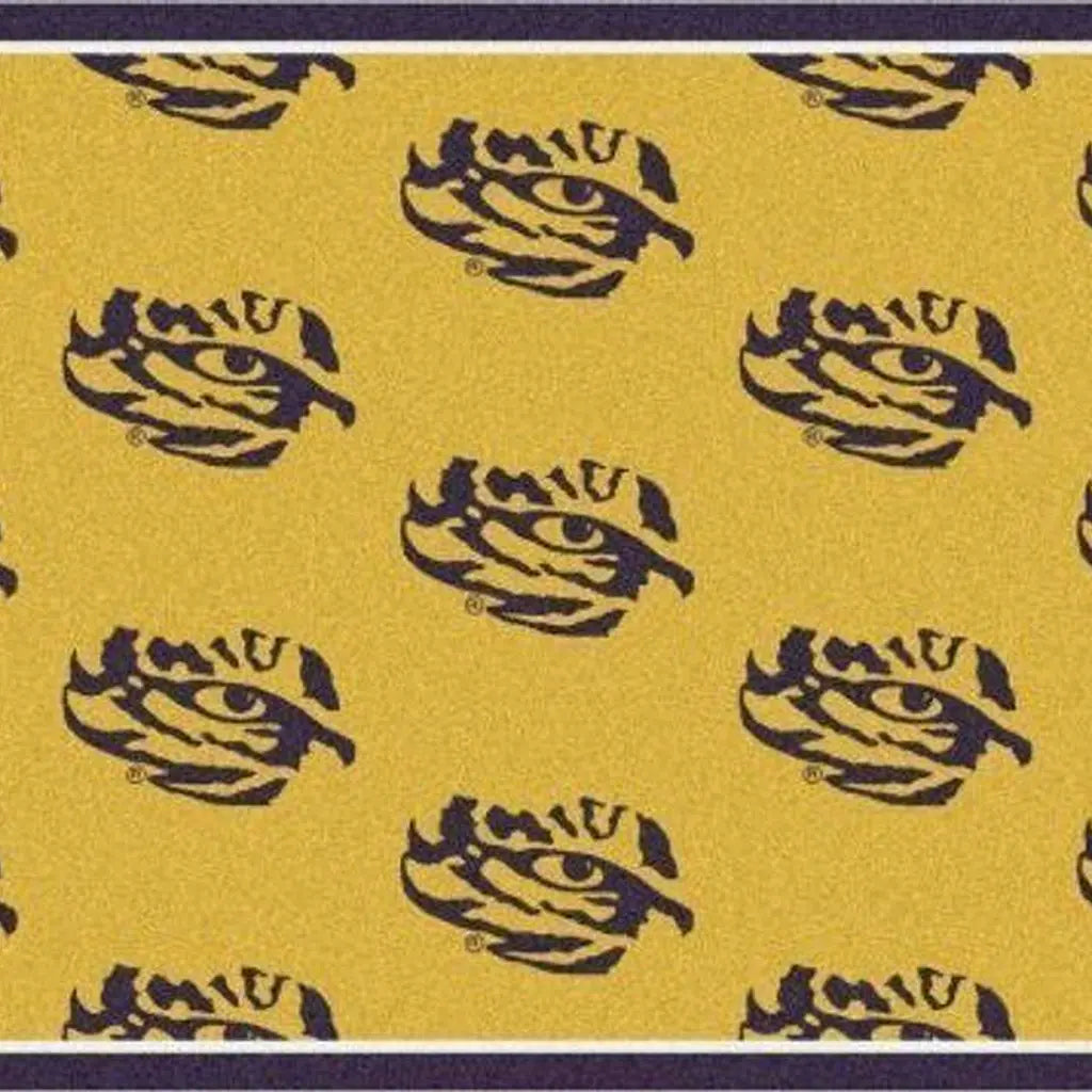 Tiger Print Area Rug with Stylish Border Design ...
